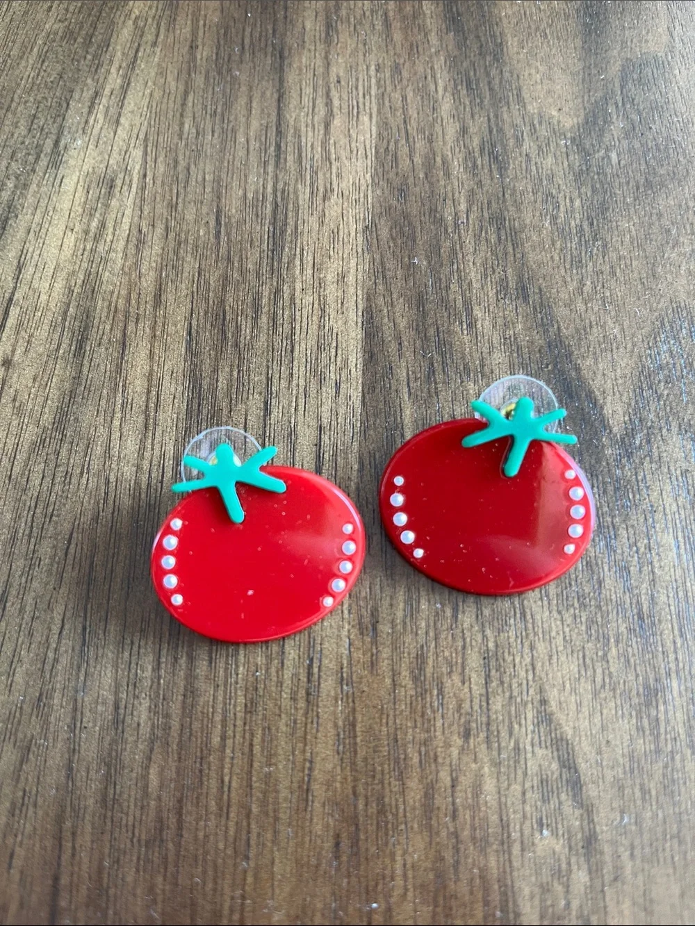 Red Tomato Stud Earrings